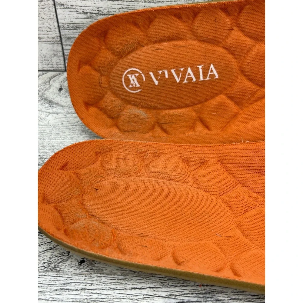 Vivaia Orange Knit‎ Square Toe Loafers Women EU 38.5 US 7.5 Driving Mocs Bow